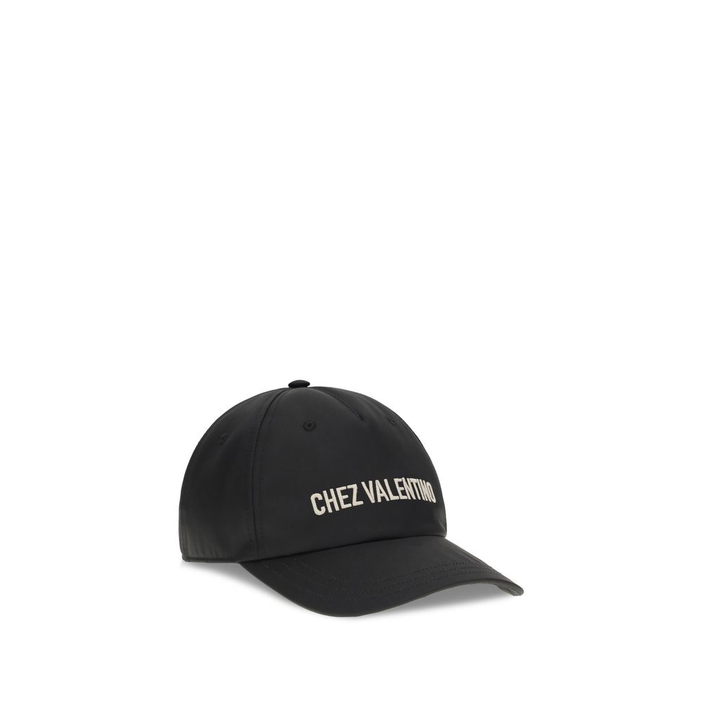 Black Cotton Baseball Cap designed by Valentino Garavani - Image 2