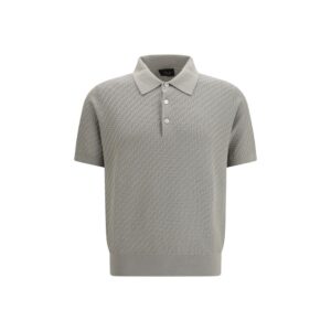 Elegant Beige Cotton Polo Shirt designed by Brioni