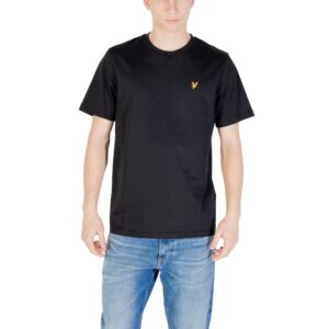 Trendy Black Cotton T-Shirt designed by Lyle&Scott