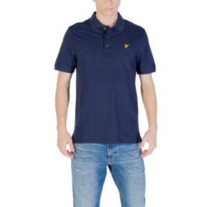 Casual Blue Cotton Polo Shirt designed by Lyle&Scott