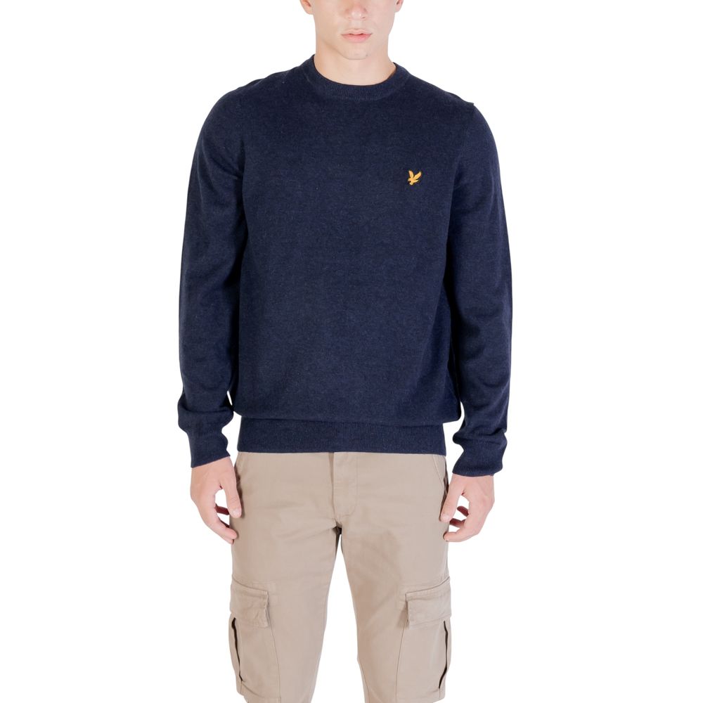 Classic Blue Lambswool Sweatshirt designed by Lyle&Scott