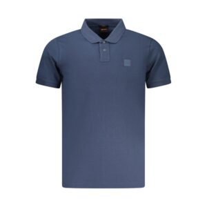 Trendy Blue Cotton Men Polo Shirt designed by Hugo Boss