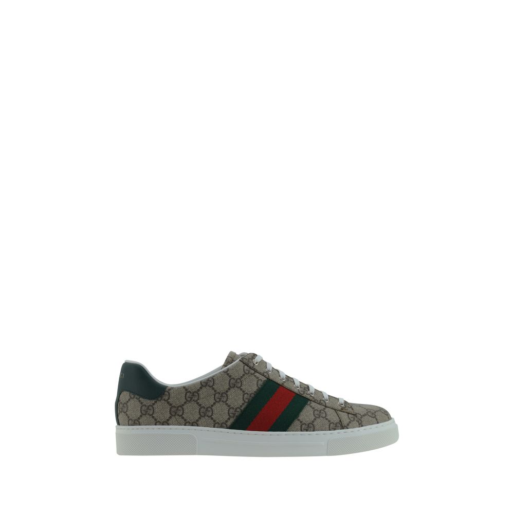 Elegant Beige Low Top Sneakers designed by Gucci