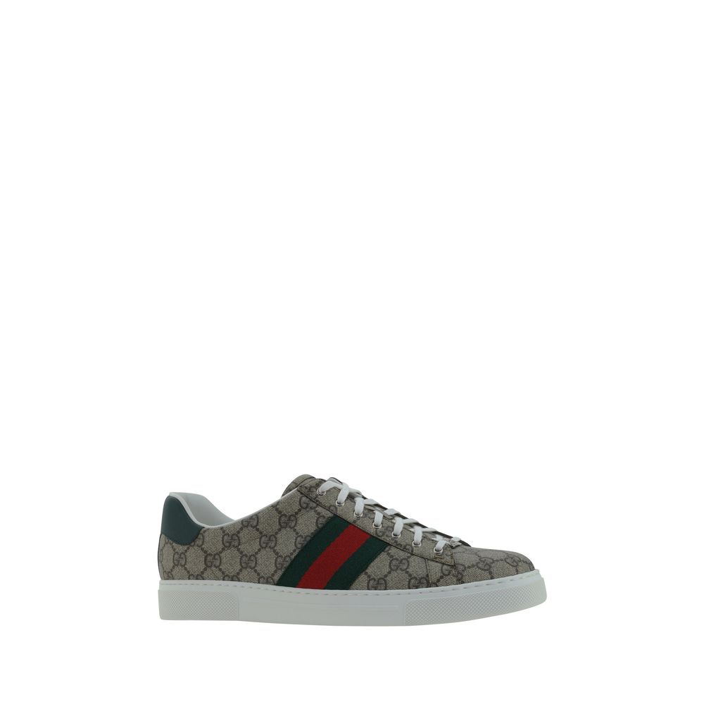 Elegant Beige Low Top Sneakers designed by Gucci - Image 2