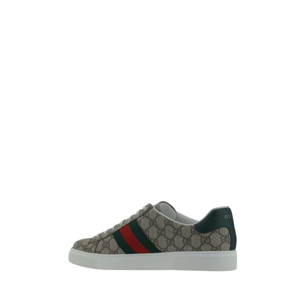 Elegant Beige Low Top Sneakers designed by Gucci - Image 3