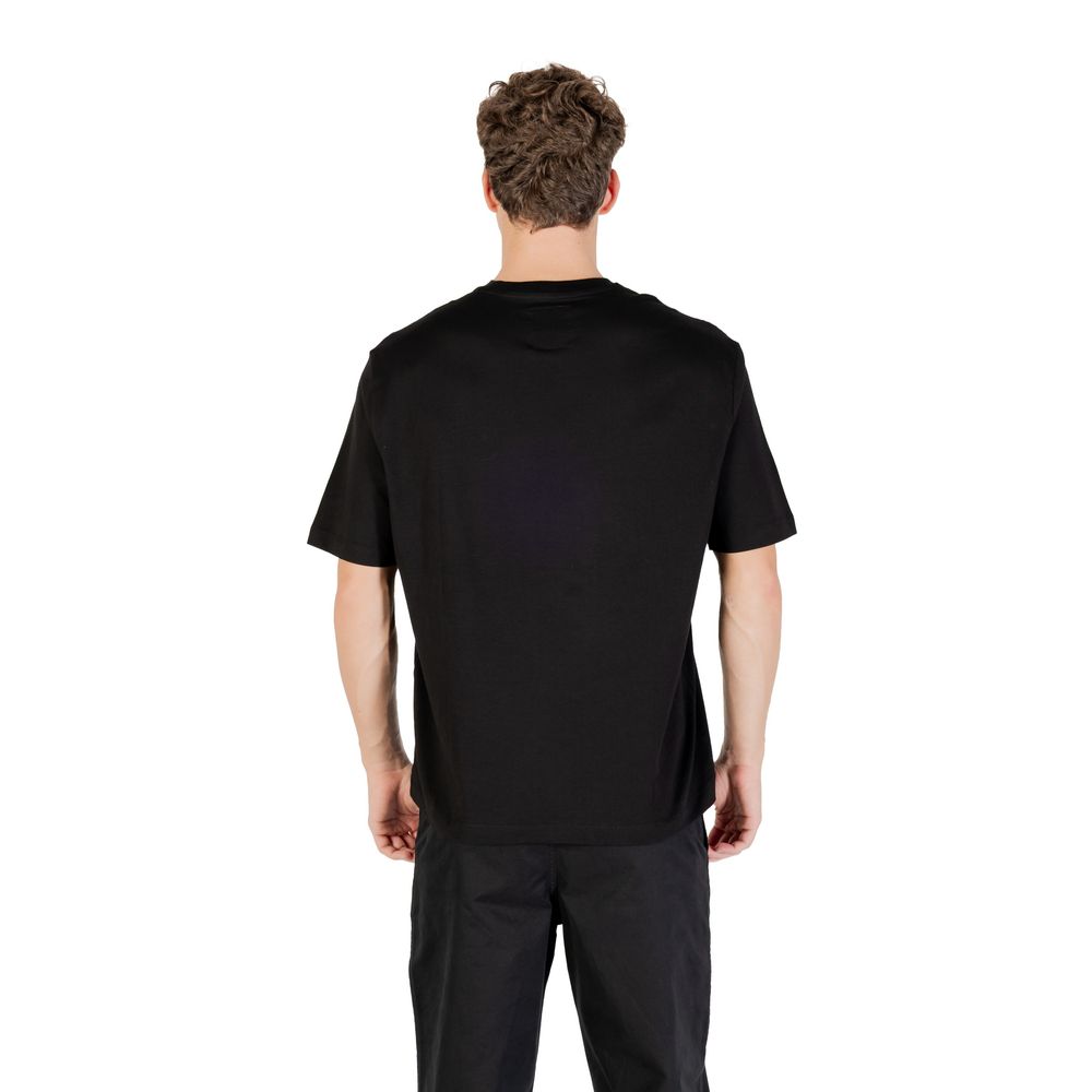 Stylish Black Cotton T-Shirt designed by Armani Exchange - Image 2