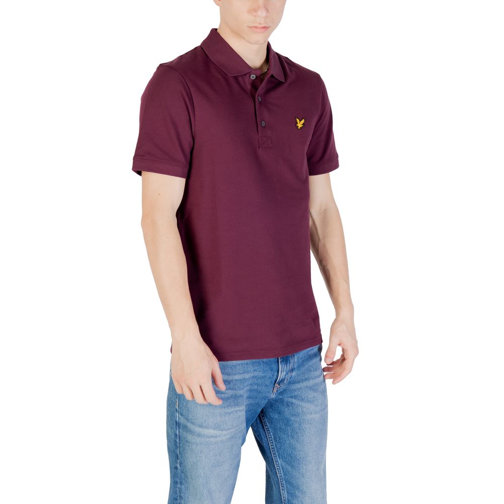 Bordeaux Cotton Polo Shirt designed by Lyle&Scott - Image 3
