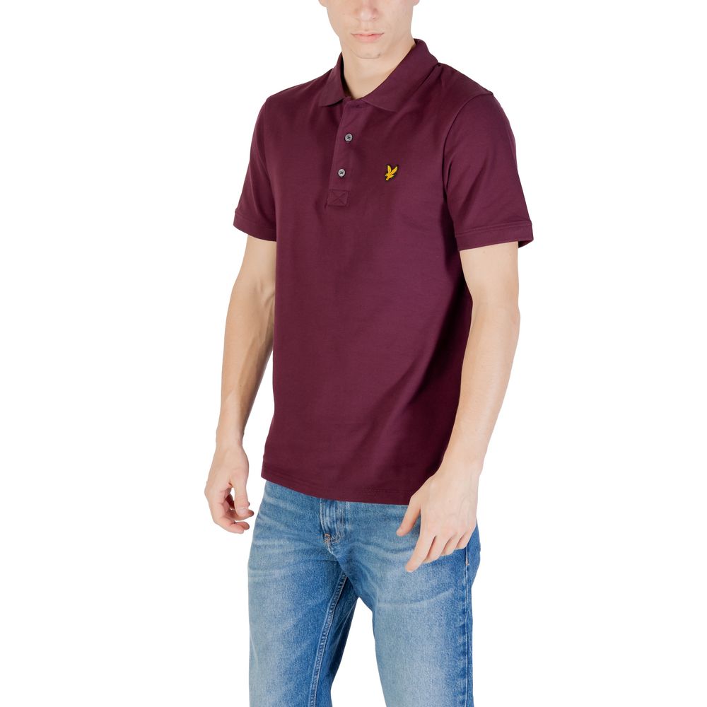 Bordeaux Cotton Polo Shirt designed by Lyle&Scott - Image 4