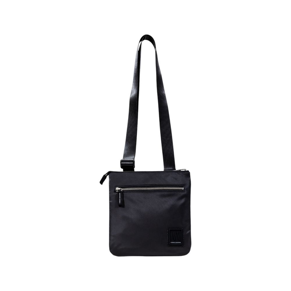 Black Polyamide Messenger Bag designed by Armani Exchange