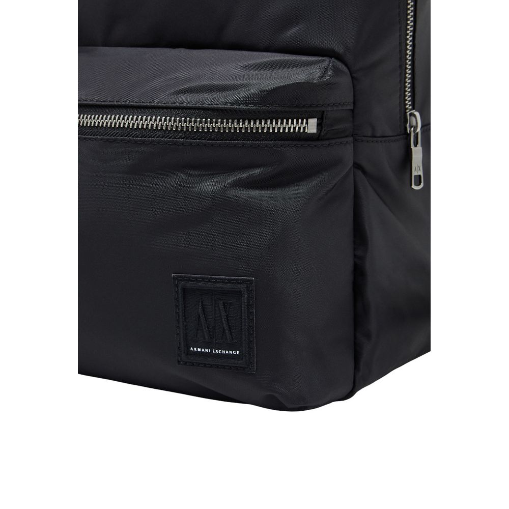 Black Polyamide Backpack designed by Armani Exchange - Image 4