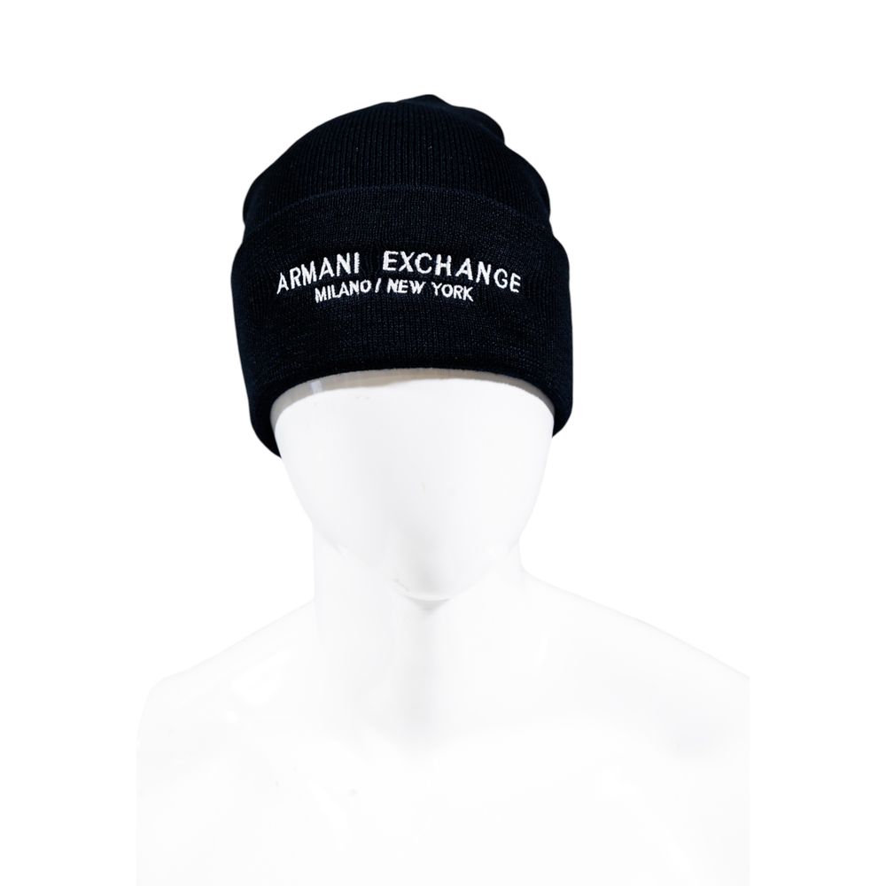 Blue Polyester Beanie designed by Armani Exchange - Image 4