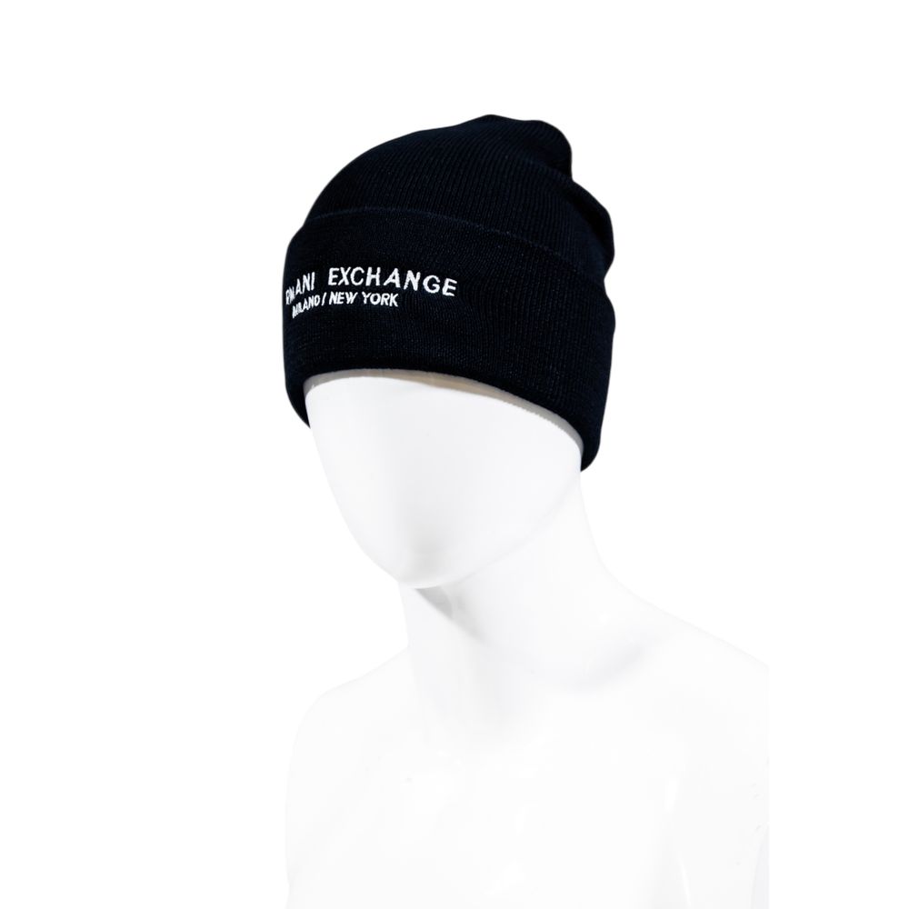 Blue Polyester Beanie designed by Armani Exchange - Image 5