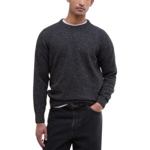 Elegant Black Wool Sweatshirt designed by Barbour