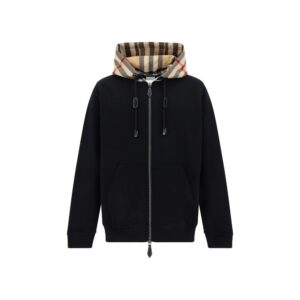 Elegant Black Soft Cotton Hoodie designed by Burberry
