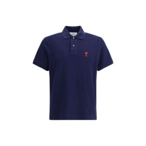 Stylish Blue Soft Cotton Polo Shirt designed by Ami Paris