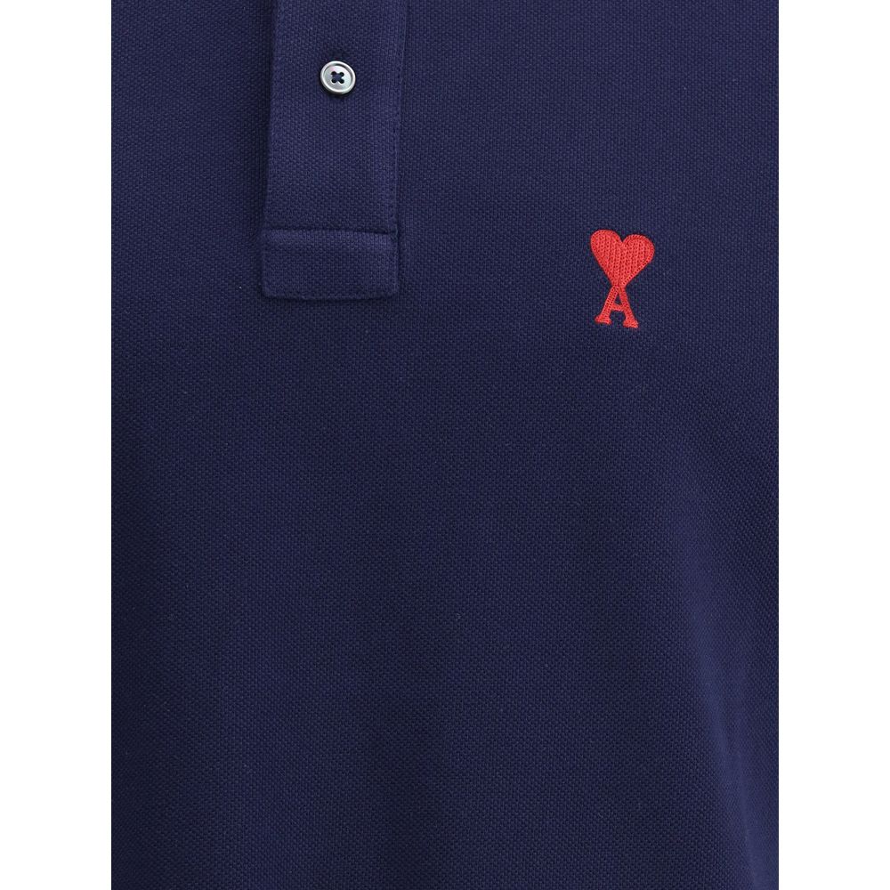 Stylish Blue Soft Cotton Polo Shirt designed by Ami Paris - Image 3