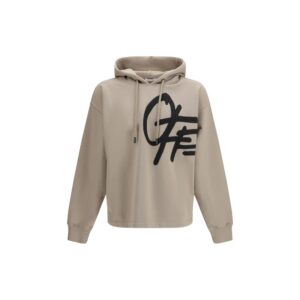Stylish Beige Cotton Skate Hoodie designed by Off-White