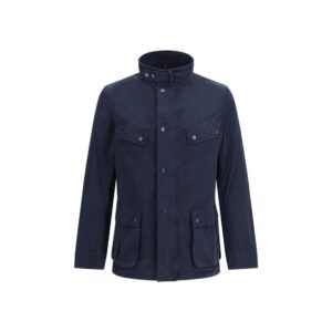 Trendy Blue Cotton Full-Length Jacket designed by Barbour