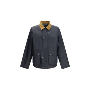Elegant Blue Bedale Wax Jacket designed by Barbour