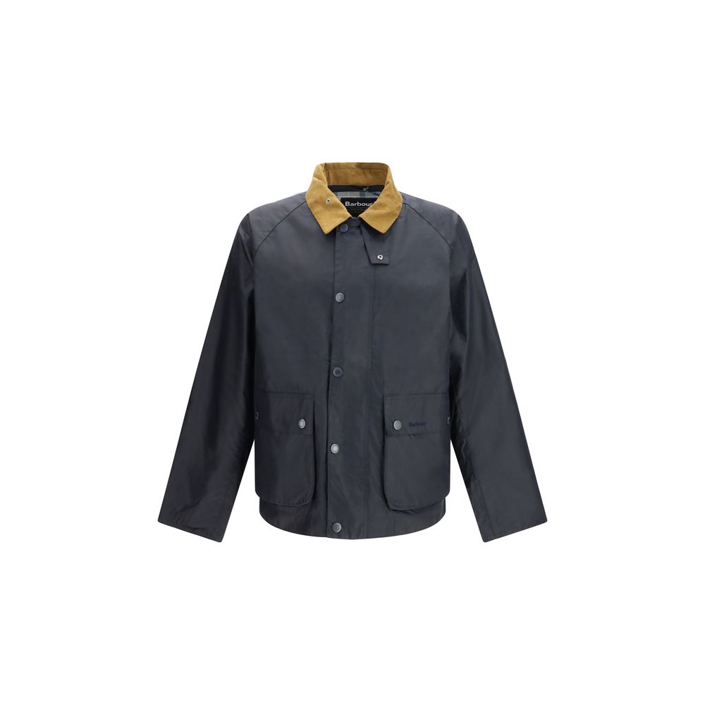 Elegant Blue Bedale Wax Jacket designed by Barbour