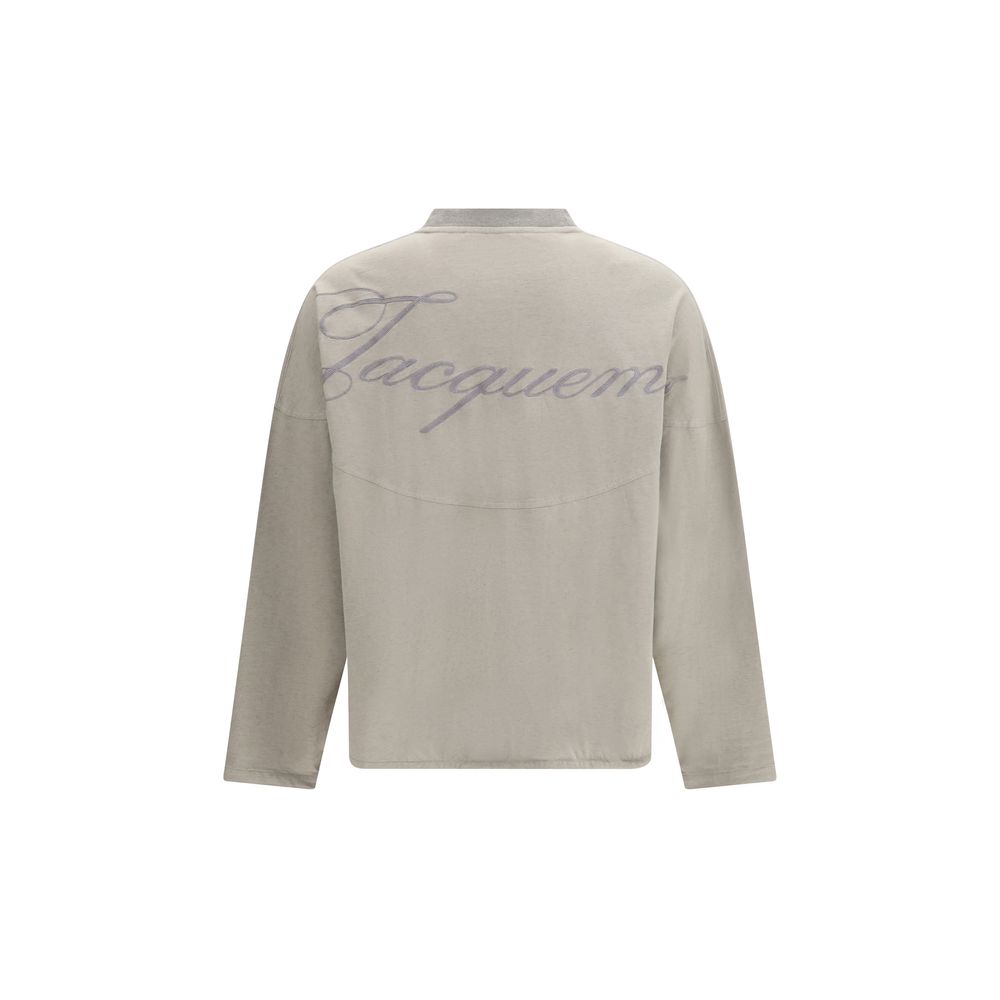 Casual Gray Cotton Long Sleeve T-Shirt designed by Jacquemus - Image 2