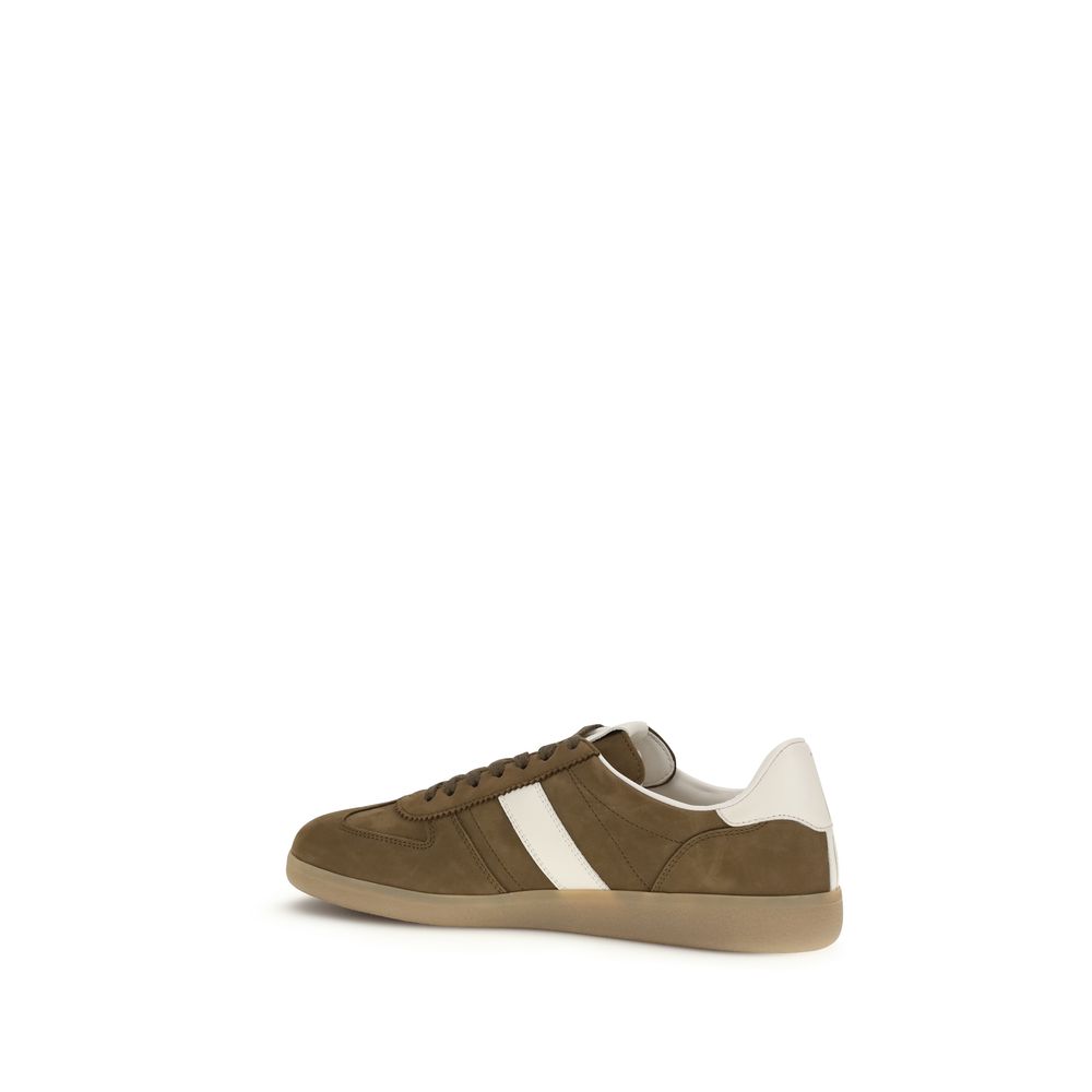 Elegant Brown Leather Low Top Sneakers designed by Tom Ford - Image 3