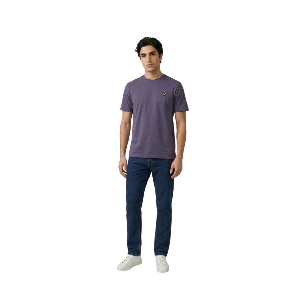 Classic Purple Cotton T-Shirt designed by Lyle&Scott - Image 4