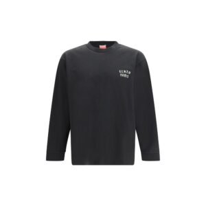 Classic Black Cotton Long Sleeve T-Shirt designed by Kenzo