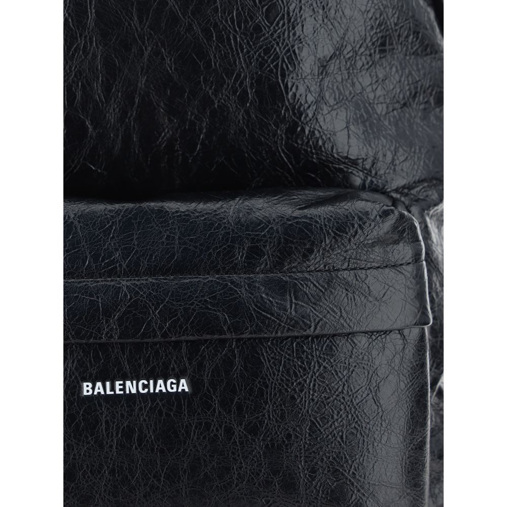 Black Leather Bos Taurus Backpack designed by Balenciaga - Image 3