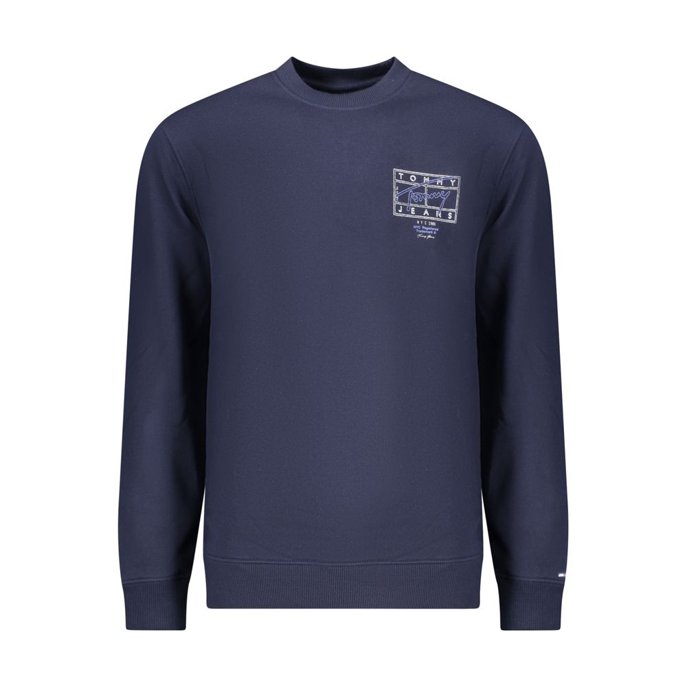 Blue Cotton Men Sweatshirt