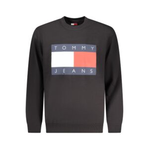 Black Cotton Men Sweatshirt