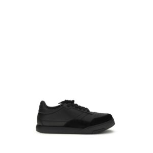 Elegant Black Leather Low Top Sneakers designed by Givenchy