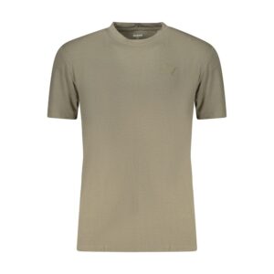 Casual Verde Cotton Men T-Shirt designed by Guess