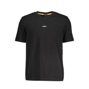 Chic Black Cotton Men's T-Shirt designed by Hugo Boss