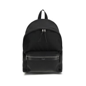 Trendy Black Fabric Backpack designed by Saint Laurent