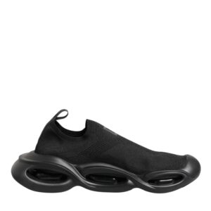 Stylish Black Slip On Wave Sneakers designed by Dolce&Gabbana