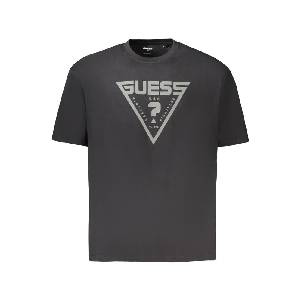 Black Cotton Men's T-Shirt - Image 2
