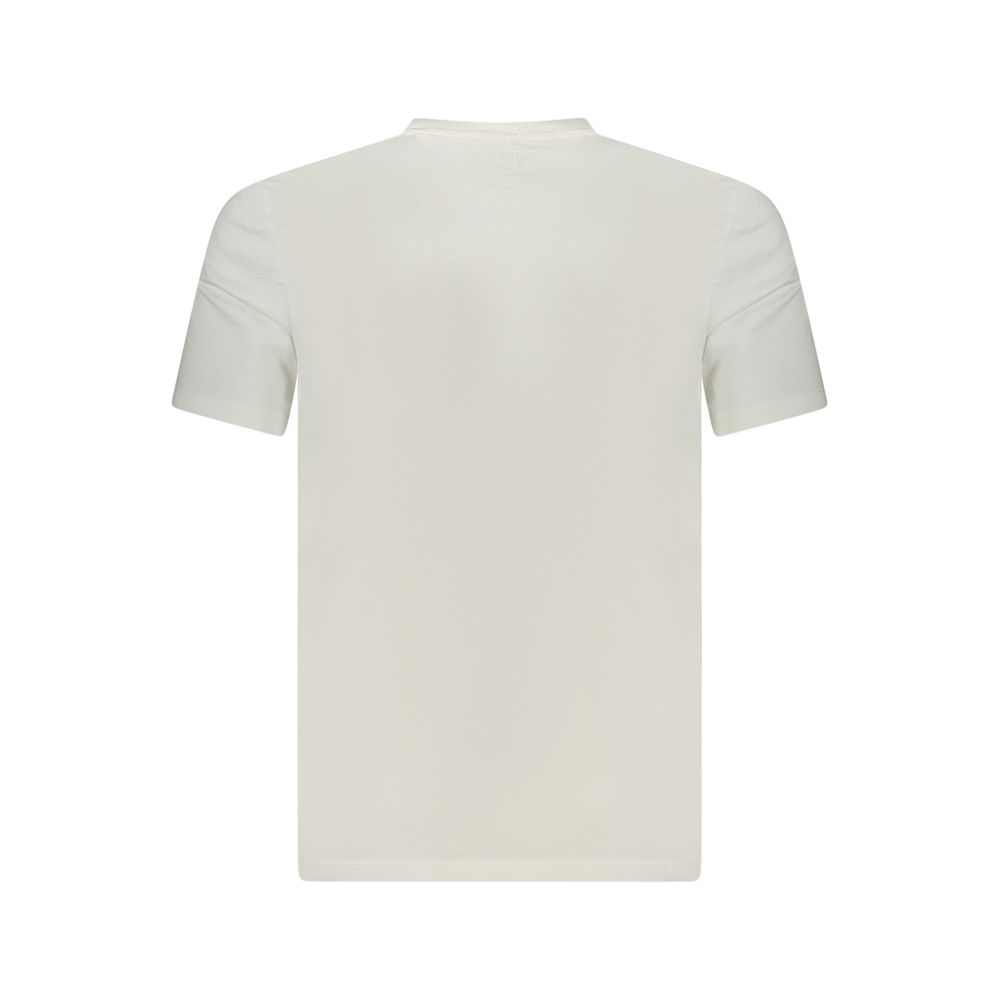 White Cotton Men T-Shirt - Image 2