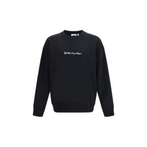 Trendy Black Cotton Script Sweatshirt designed by Off-White