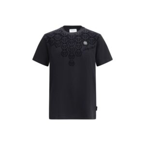 Elegant Black Soft Cotton T-Shirt designed by Phillipp Plein