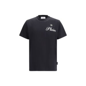Trendy Black Cotton T-Shirt designed by Phillip Plein