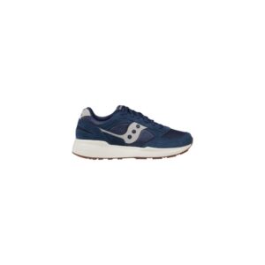 Smart Blue Leather Athletic Sneakers designed by Saucony