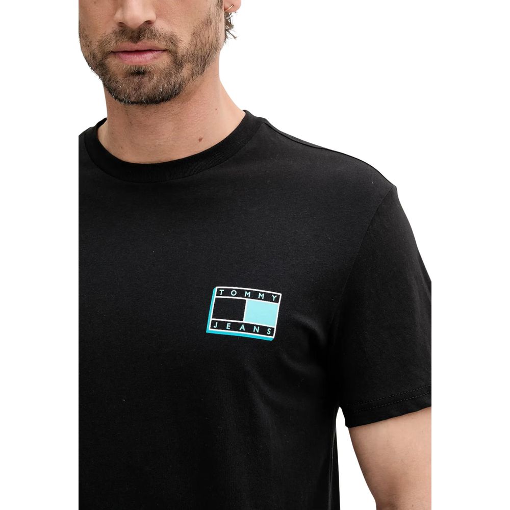Black Recycled Cotton T-Shirt - Image 3