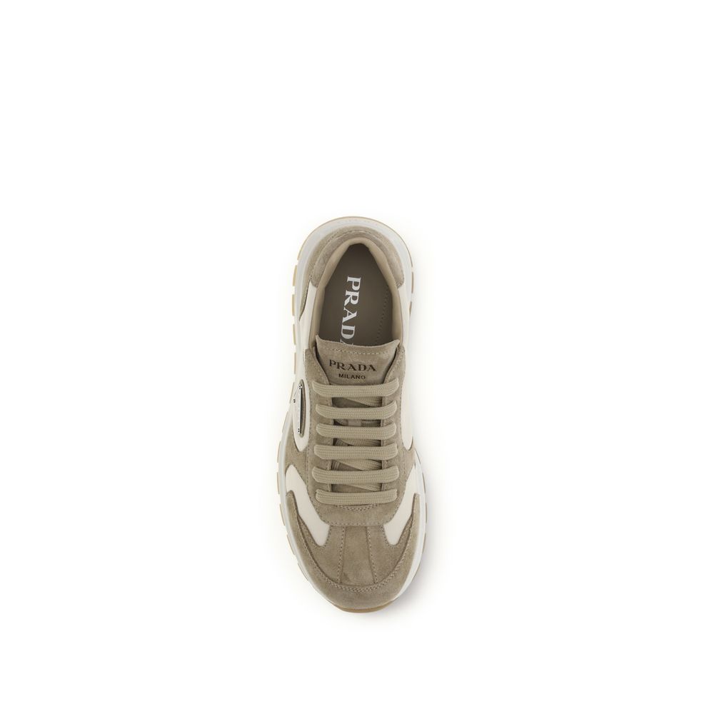 Beige Calf Leather Bos Taurus Athletic Sneakers - Image 4