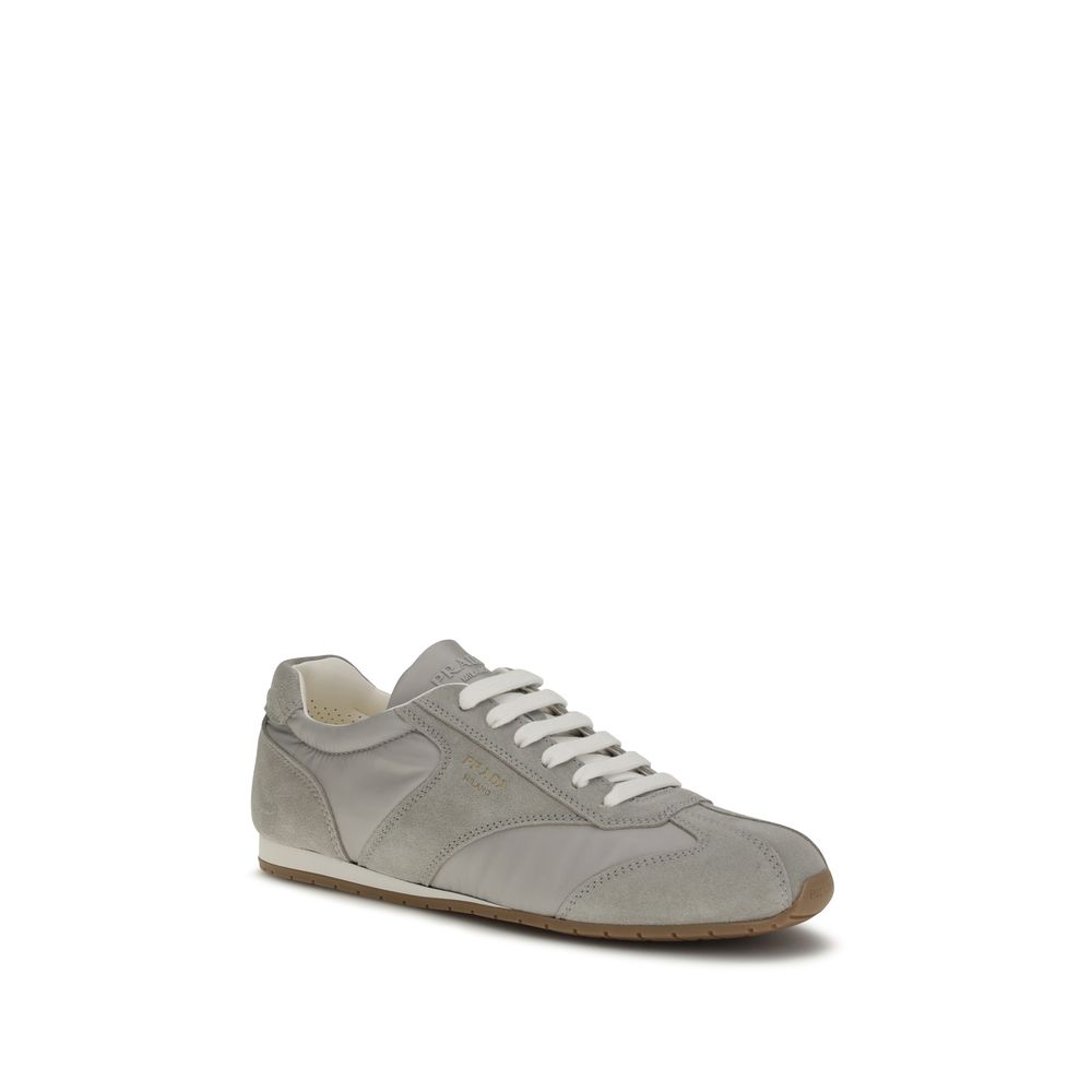 Gray Calf Leather Bos Taurus Low Top Sneakers - Image 2
