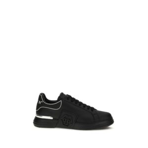 Black Calf Leather Bos Taurus Low Top Sneakers