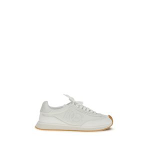 White Calf Leather Bos Taurus Athletic Sneakers