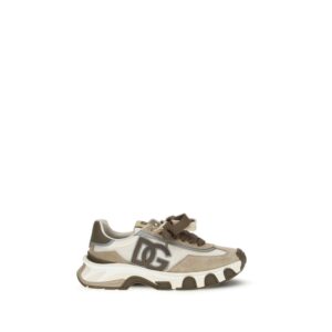 Trendy 2Tone Leather & Mesh Athletic Sneaker by Dolce&Gabbana