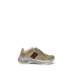 Elegant Beige Leather 2.0 Athletic Sneakers designed by Gucci