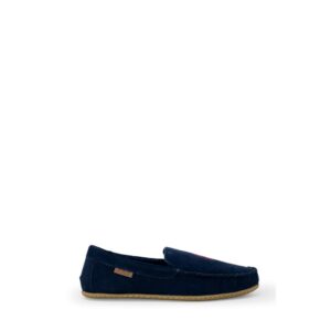 Chic Blue Faux Fur Slippers designed by Ralph Lauren